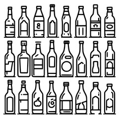 set of bottles icon