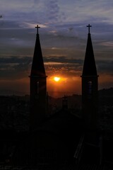 capilla al atardecer 