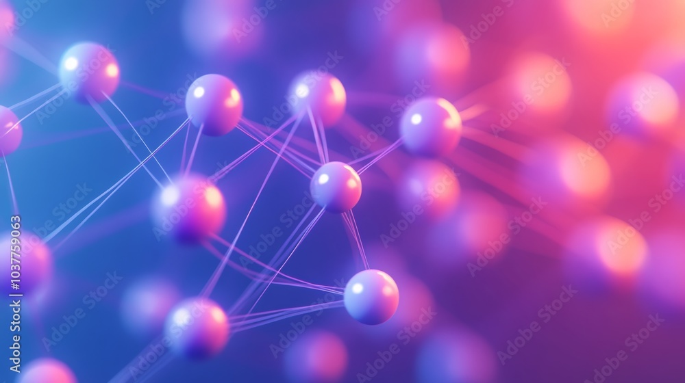 Poster detailed 3d icon of a network node, representing connectivity and cyberspace, isolated on a bright b