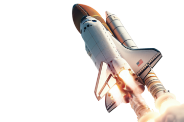 Space Shuttle Launching in High Definition with Powerful Trajectory