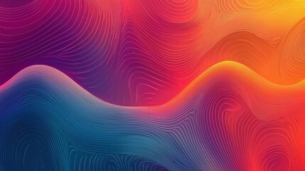 Fototapeta premium Abstract Vibrance: Waves and Circles in Colorful Harmony