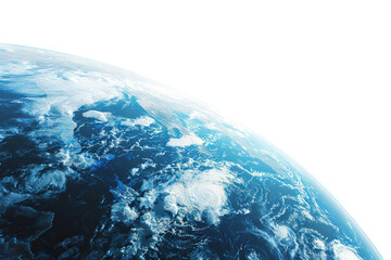 High-Resolution Image of Earth from Space with Cloud Coverage