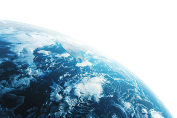 High-Resolution Image of Earth from Space with Cloud Coverage