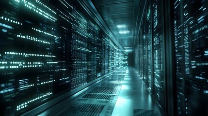 Computer servers and technology information interface transition.