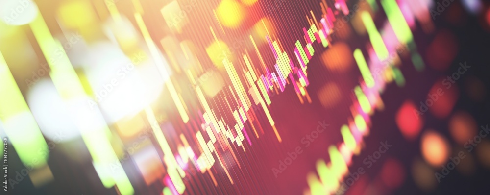 Poster abstract colorful lights blur, creating a vibrant background with streaks and bokeh effects suitable