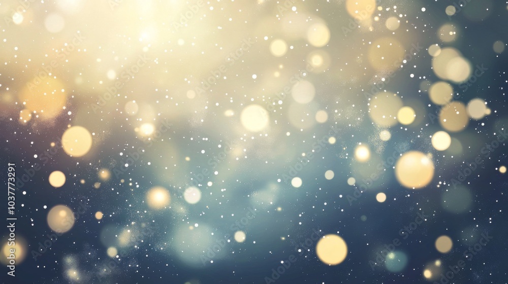Poster elegant bokeh background with soft golden light and dreamy atmosphere, perfect for adding a touch of