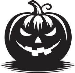 Pumpkin Silhouette Vector Illustration
