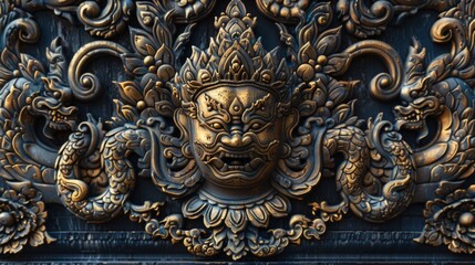 Intricate Thai Pattern in Decorative Art