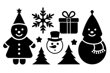 Christmas, New Year holidays icon big set. Flat style collection. Vector illustration