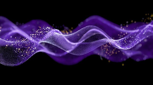 A depiction of ultraviolet energy as a purple wave on a black background