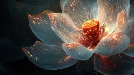 Glowing Lotus Flower