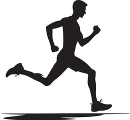 Runner silhouette vector illustration