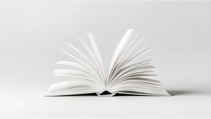 Obraz premium Open Book on White Background.