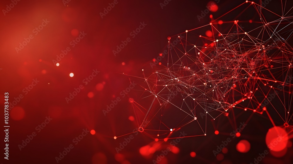 Poster red technology background and abstract digital tech circle.copy space.