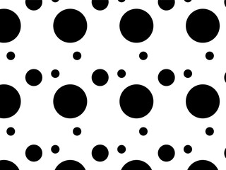 Polka dot background. Abstract wallpaper. Black and white seamless pattern. Dotted cute pattern. artistic doodle sketch tiny dots seamless surface design. Polka dots with various size
