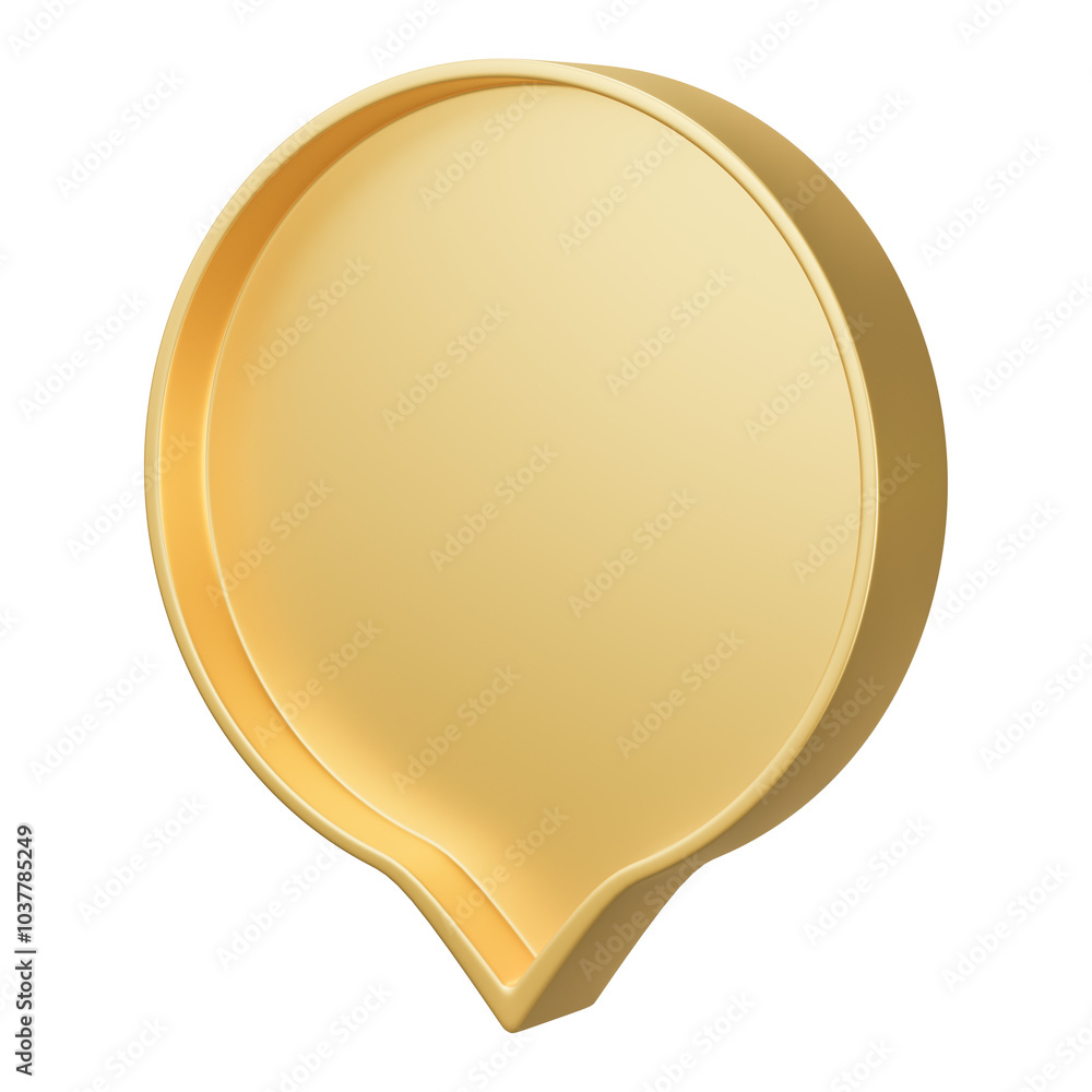 Poster 3d speech bubble isolated on transparent background