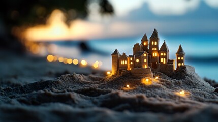 A Sandcastle City Alight with Wonder