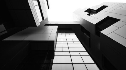 Obraz premium Modern Architecture with High Contrast Design