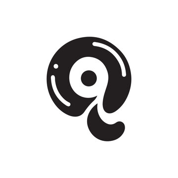 recommend clip art: creative letter Q silhouette icon, symbol 