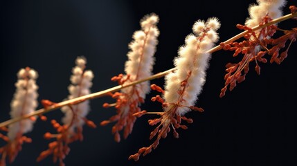 Naklejka premium White and Red Flower Buds