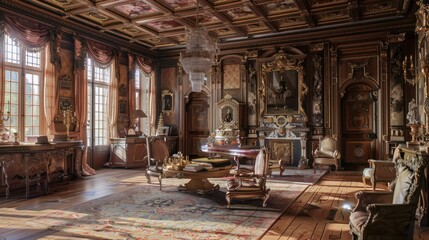 Obraz premium Elegant Interior Design of a Luxurious Mansion