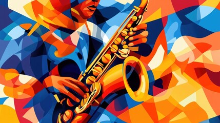 Abstract poster art for a jazz music performance