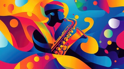 Abstract poster art for a jazz music performance