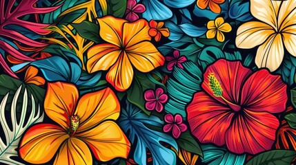 Vibrant Tropical Flowers