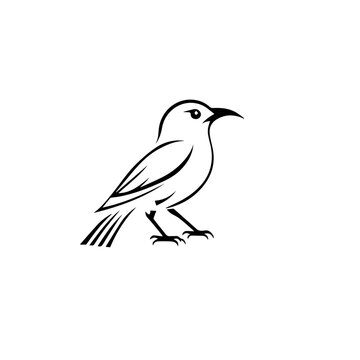 recommend clip art: Bird On Branch Thin Line Icon. Dove Icon on Black and White Vector Backgrounds. vector logo bird. bird line vector logo design icon.
