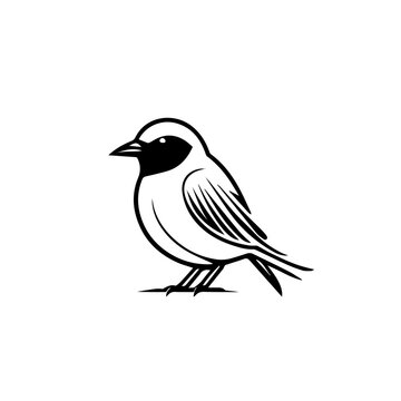 recommend clip art: Bird On Branch Thin Line Icon. Dove Icon on Black and White Vector Backgrounds. vector logo bird. bird line vector logo design icon.