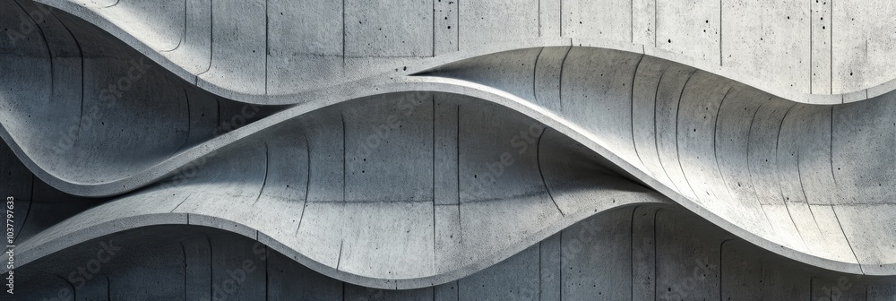 Poster a close-up of textured concrete featuring smooth, wavy lines, creating a modern and dynamic visual e