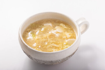 白菜と豆腐の卵スープ