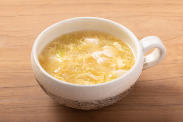 白菜と豆腐の卵スープ