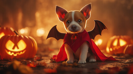 Halloween at the Witch’s Cottage: A Creepy Cottage in the Dark Forest, Surrounded by Glowing Pumpkins, Floating Brooms, and Ghostly Figures Hovering in the Air, Creating a Magical and Spooky Scene