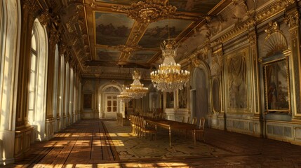 Fototapeta premium Grand Hall of a Palace