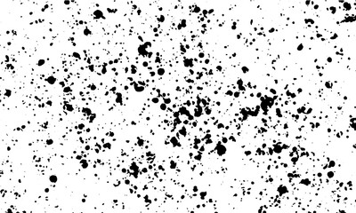 Distressed Black Splatter Texture – Transparent PNG