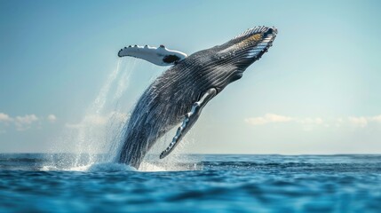 Naklejka premium Humpback Whale Breaching