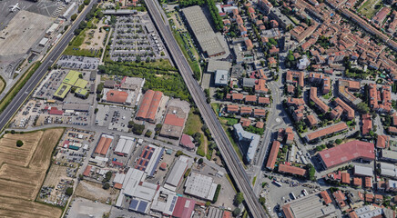 Fototapeta premium Italy, Florence, bird's-eye view, in summer