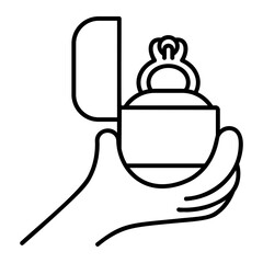 Obraz premium marriage Line Icon