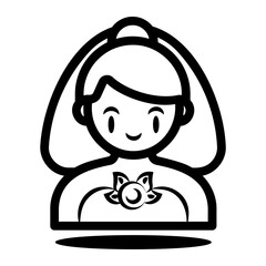 bride Line Icon
