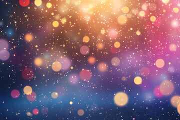 Obraz premium Snowfall and glitter stars background.