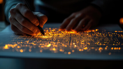 Circuit board repair, melting connection lines