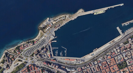 Reggio Calabria's Coastline from Above: Ionian Sea and Urban Landscape