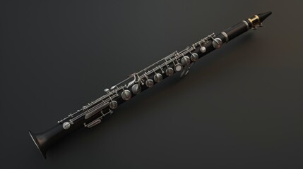 Clean Clarinet on Simple Background