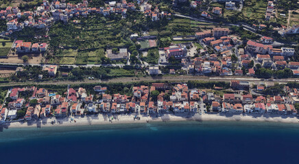 Reggio Calabria's Coastline from Above: Ionian Sea and Urban Landscape