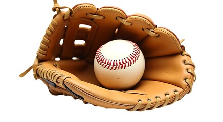 baseball glove and ball