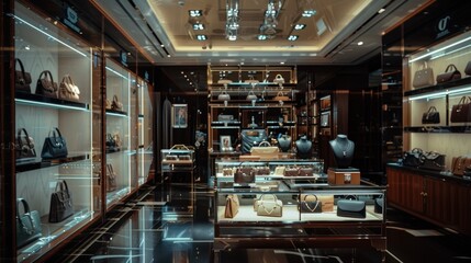 Luxury Handbag Store Interior
