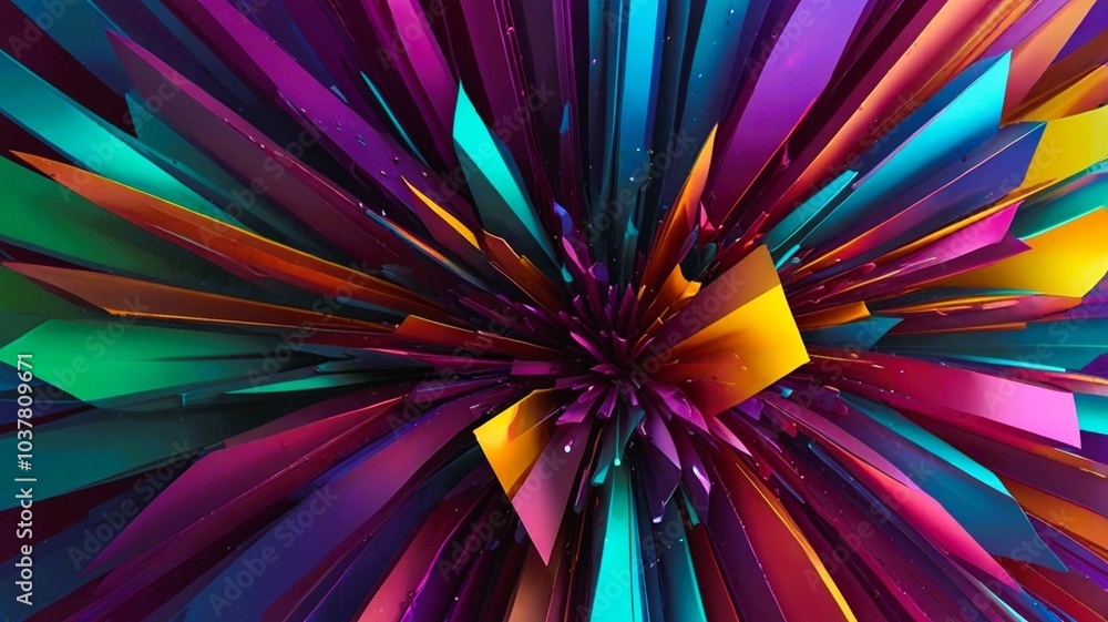 Poster abstract background with rays