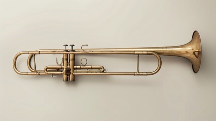 Obraz premium Vintage Trombone for Musical Authentication and Design