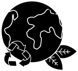 trash illustration garbage silhouette waste logo world icon rubbish outline recycle plastic bin environment ecology recycling dump container disposal shape for vector graphic background